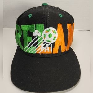 Ireland Adidas Snapback Hat Team FAI 1994 World Cup National Soccer Black Cap